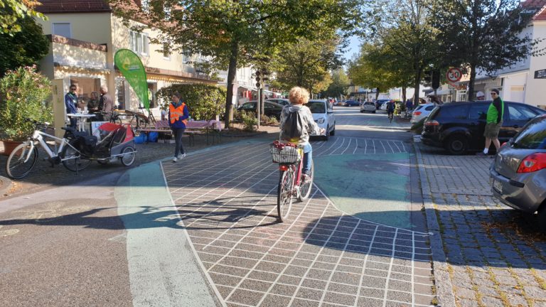Verkehrsberuhigung durch Shared Space in der oberen Darmstädter Straße