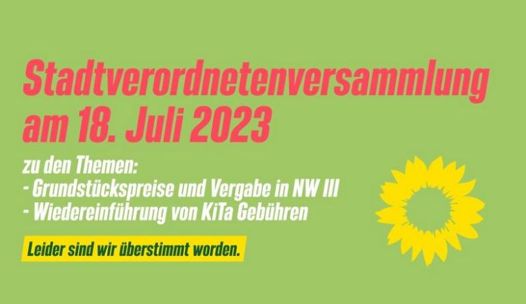 Stadtverordnetenversammlung vom 18. Juli 2023